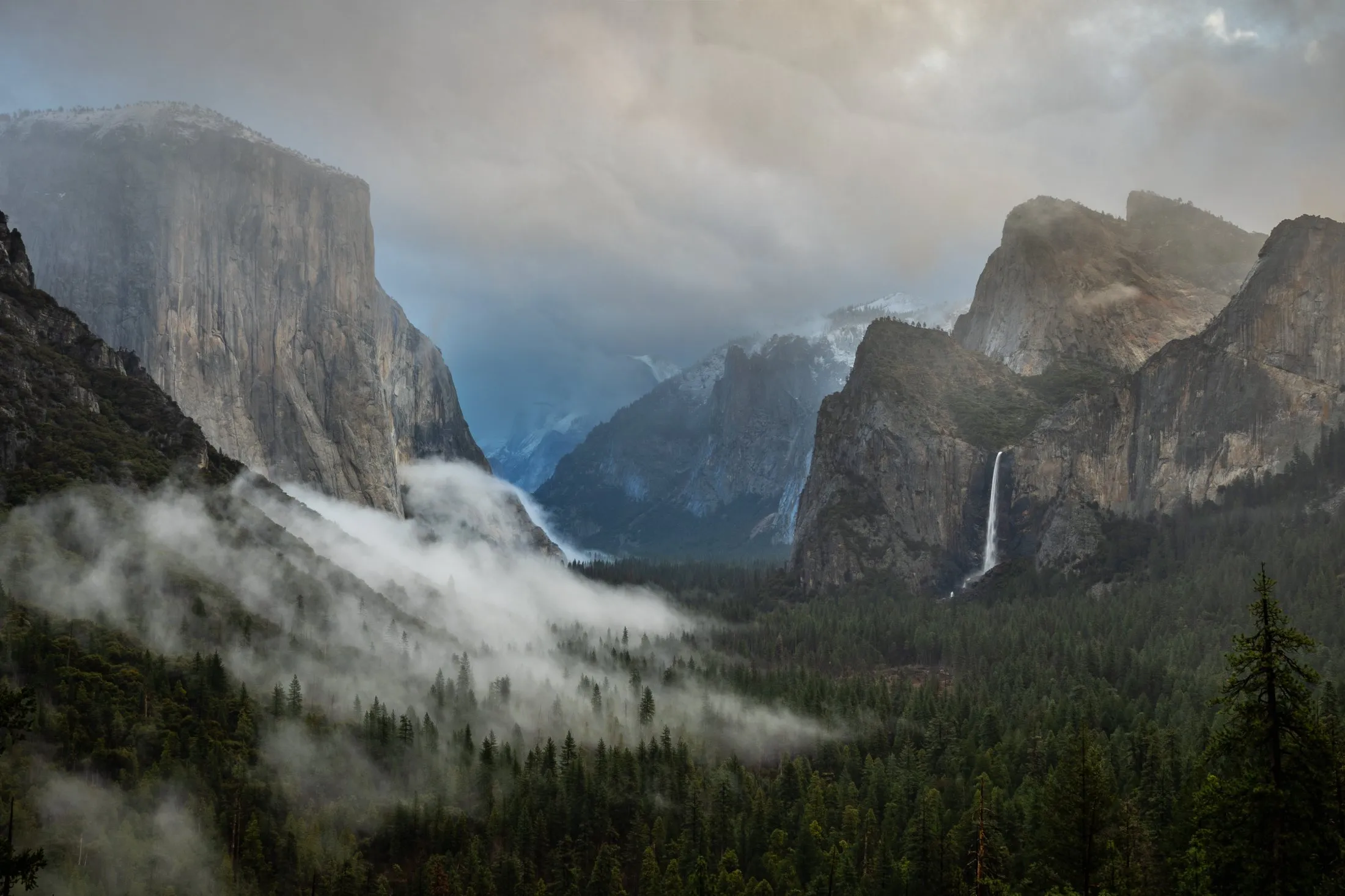 A clearing winter storm over Yosemite Valley from Tunnel View — fine art landscape photography print